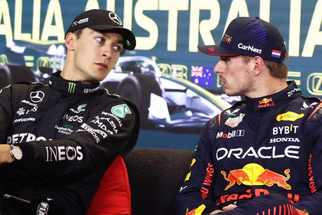 Russell on Verstappen: "I wouldn't be scared of him after facing the greatest of all time"