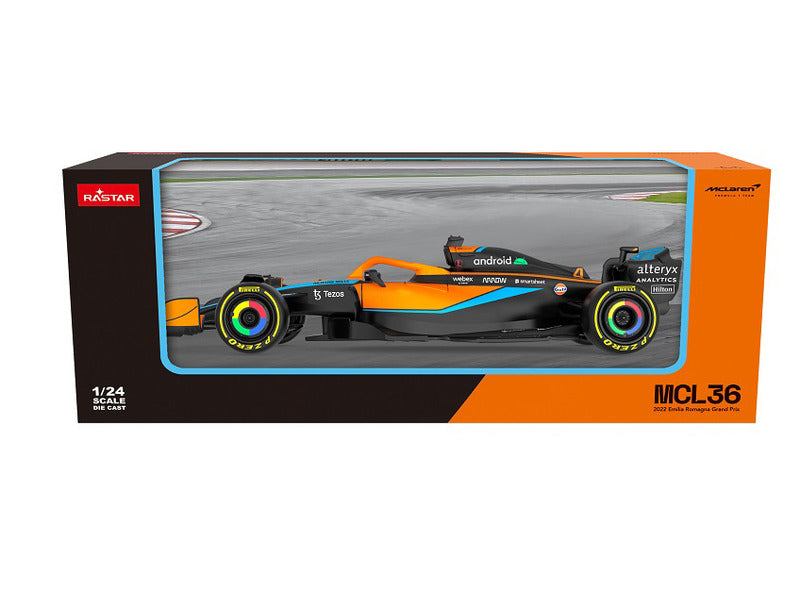 McLaren model car, Rastar, Lando Norris, #4, MCL36, 2024