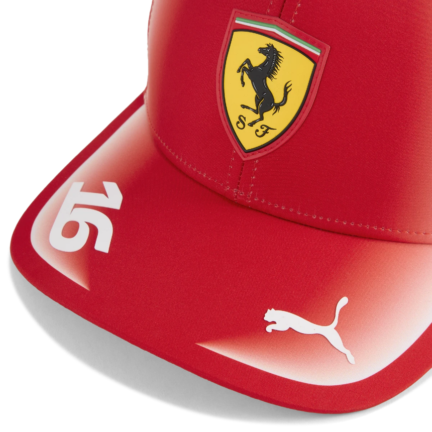 Ferrari cap, team, Charles Leclerc, Puma, red