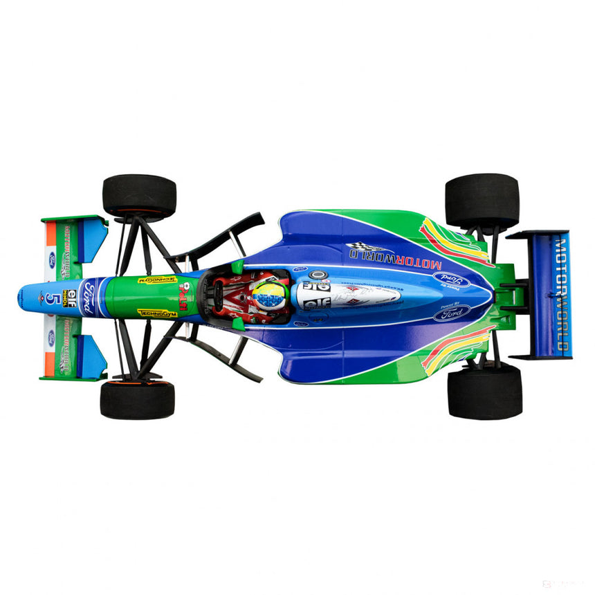 Mick Schumacher Model Car, Benetton Ford B194 Demo Run Belgium GP 2017, 1:18 scale, Blue, 2017 - FansBRANDS®