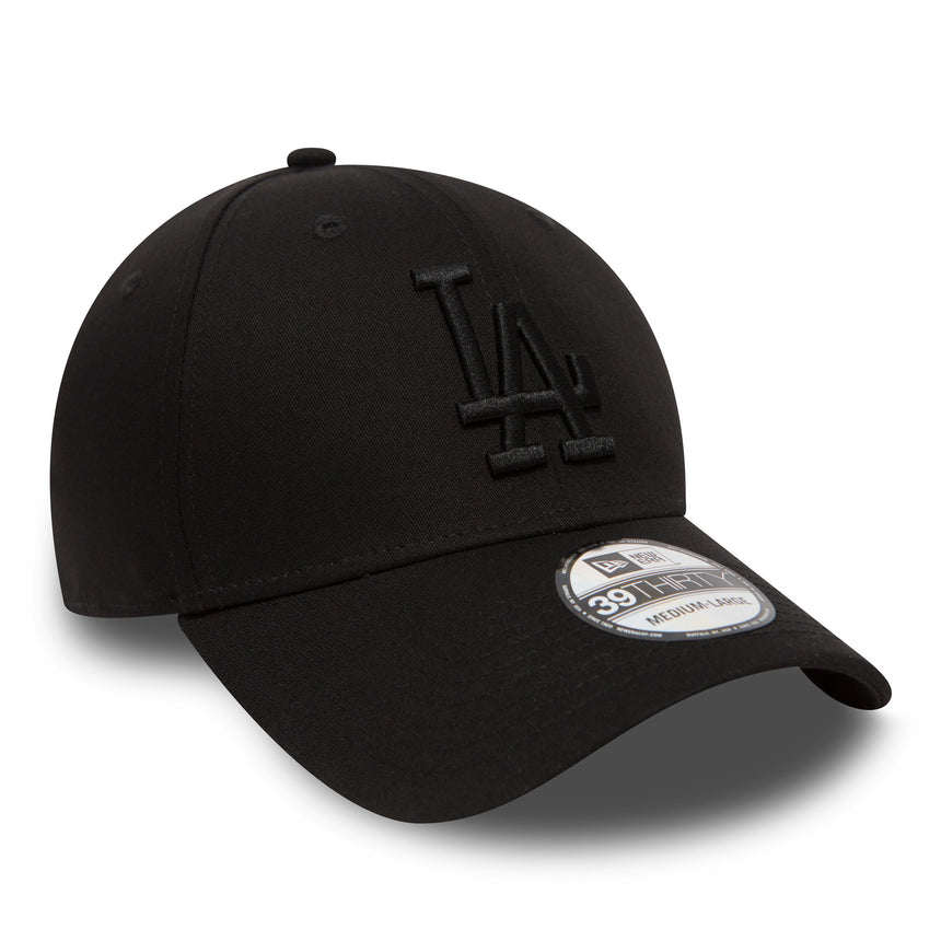 Los Angeles Dodgers cap, New Era, 39THIRTY, essential, full black