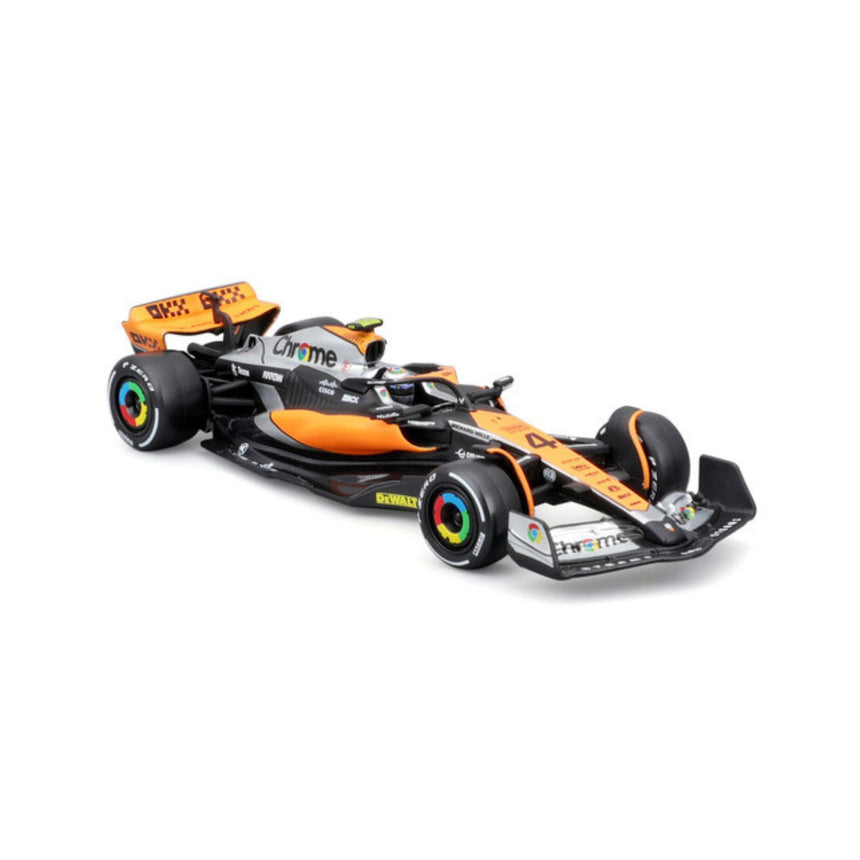 Coche de Fórmula 1 McLaren, con casco, MCL60, bburago, 1:43, Lando Norris #4
