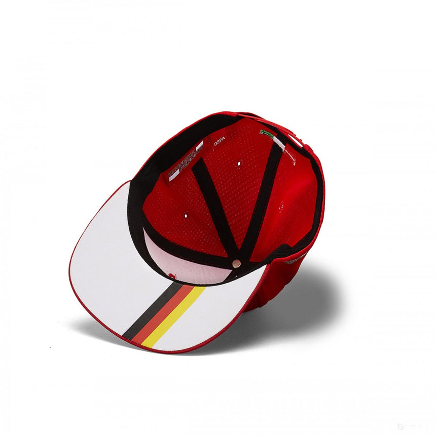 Ferrari Flatbrim Cap, Sebastian Vettel 5, Adult, Red, 2019 - FansBRANDS®