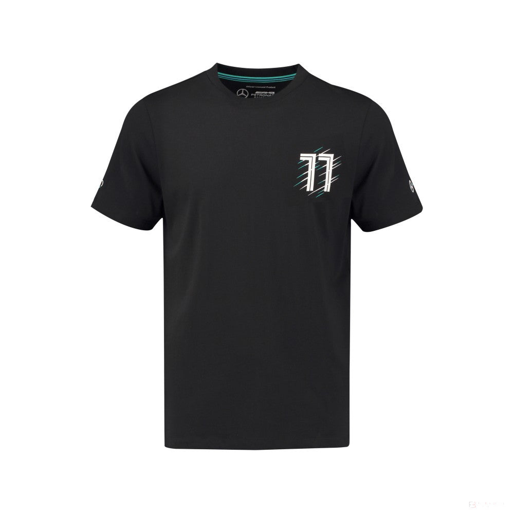 Mercedes T-shirt, Bottas Valtteri 77, Black, 2018