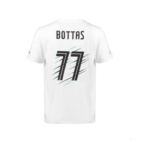Mercedes T-shirt, Bottas Valtteri 77, White, 2018 - FansBRANDS®