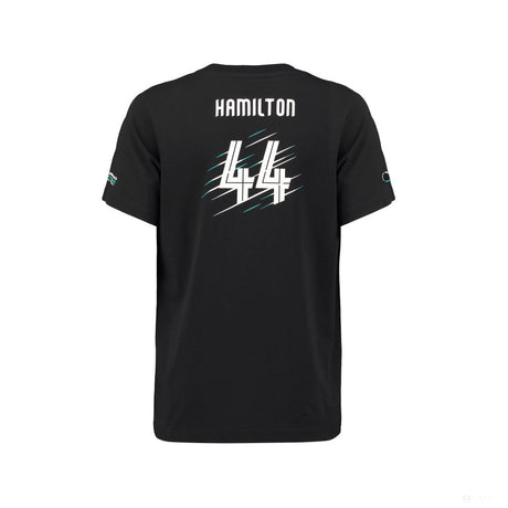 Mercedes Kids T-shirt, Hamilton, Black, 2018 - FansBRANDS®