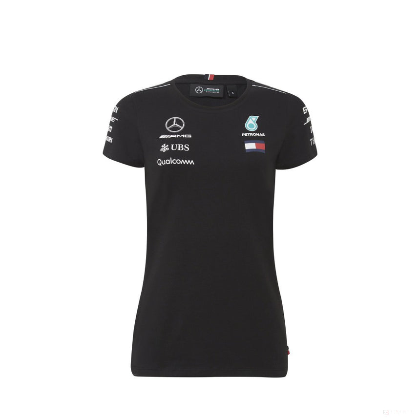 Mercedes Womens T-shirt, Team, Black, 2018 - FansBRANDS®