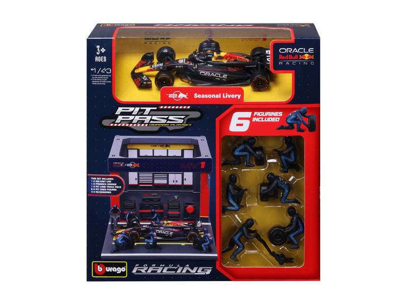 Red Bull Racing model kit, pit pass, bburago, 1:43, Max Verstappen, #1, RB19