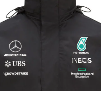 Mercedes Rainjacket, Team, Black, 2021