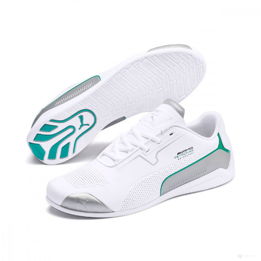 Mercedes Kids Shoes, Puma Drift Cat 8, White, 2021 - FansBRANDS®