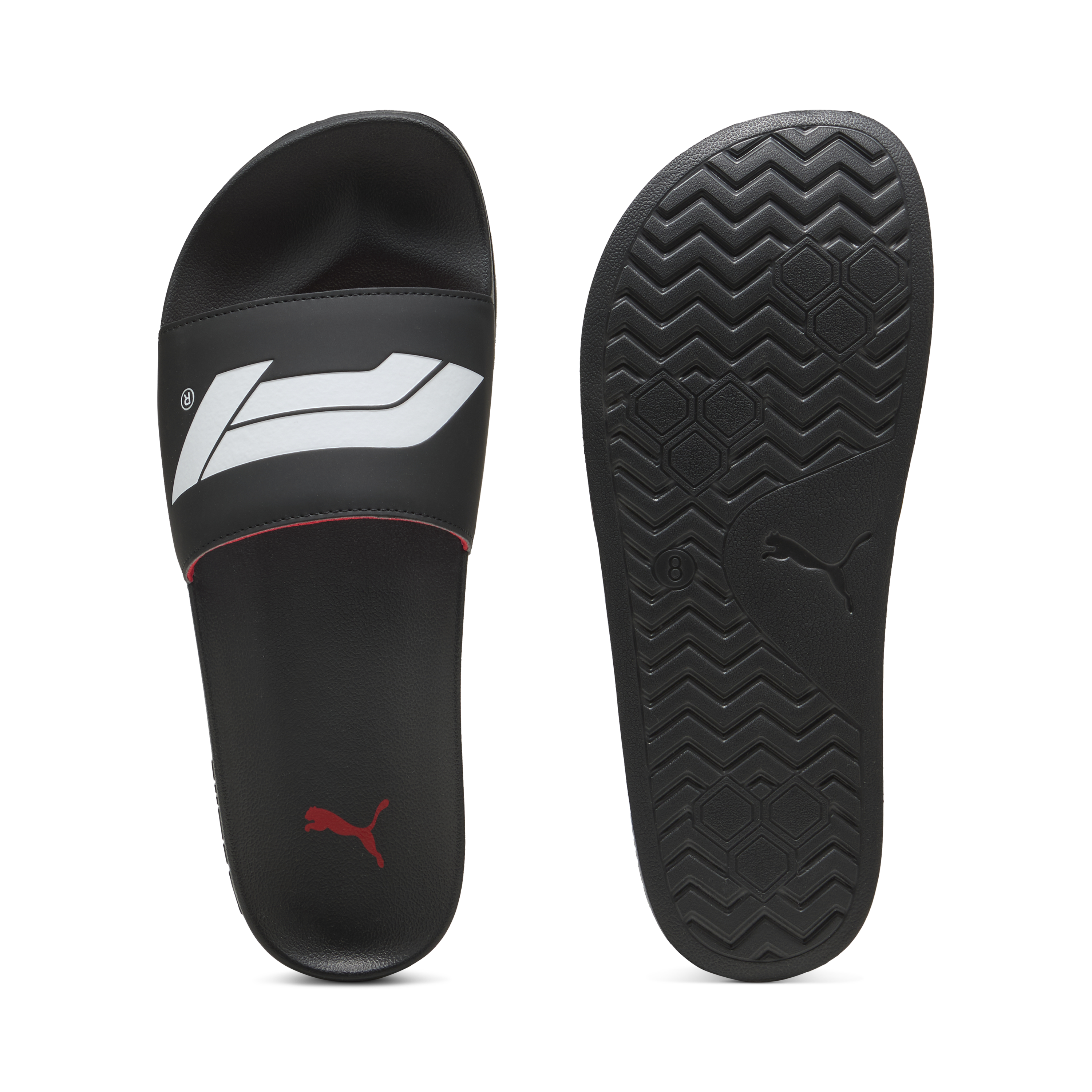 F1 logo slippers, Puma, Leadcat 2.0, black
