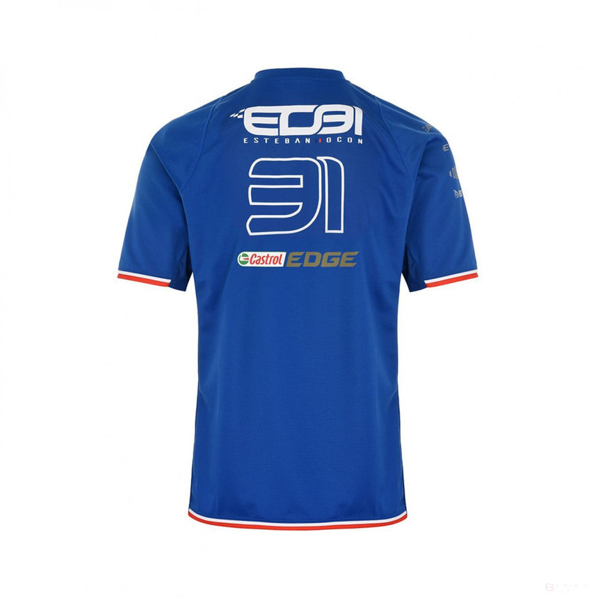 Alpine T-shirt, Esteban Ocon 31 Team, Blue, 2022 - FansBRANDS®