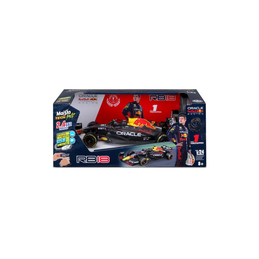 Red Bull Racing RC car, Maisto Tech RC, Max Verstappen, 1:24, #1, RB18