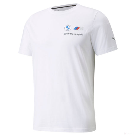 BMW T-shirt, Puma BMW MMS ESS Small Logo, White, 2021 - FansBRANDS®