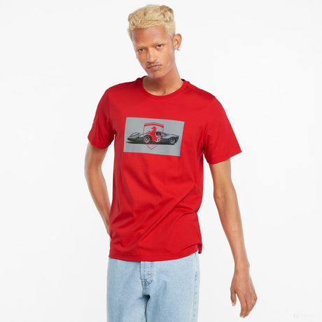 Ferrari T-shirt, Puma Race Graphic, Red, 2021 - FansBRANDS®