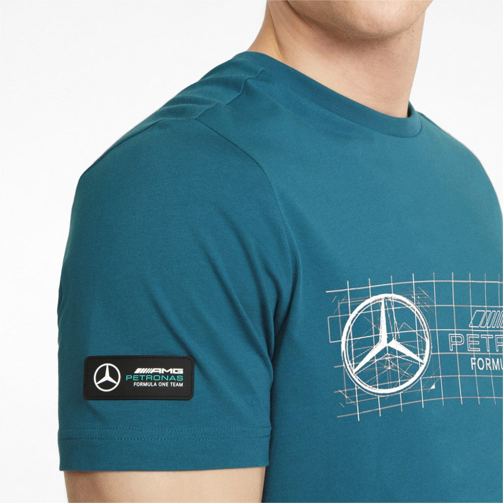Puma Mercedes T-shirt, Blue, 2022 - FansBRANDS®