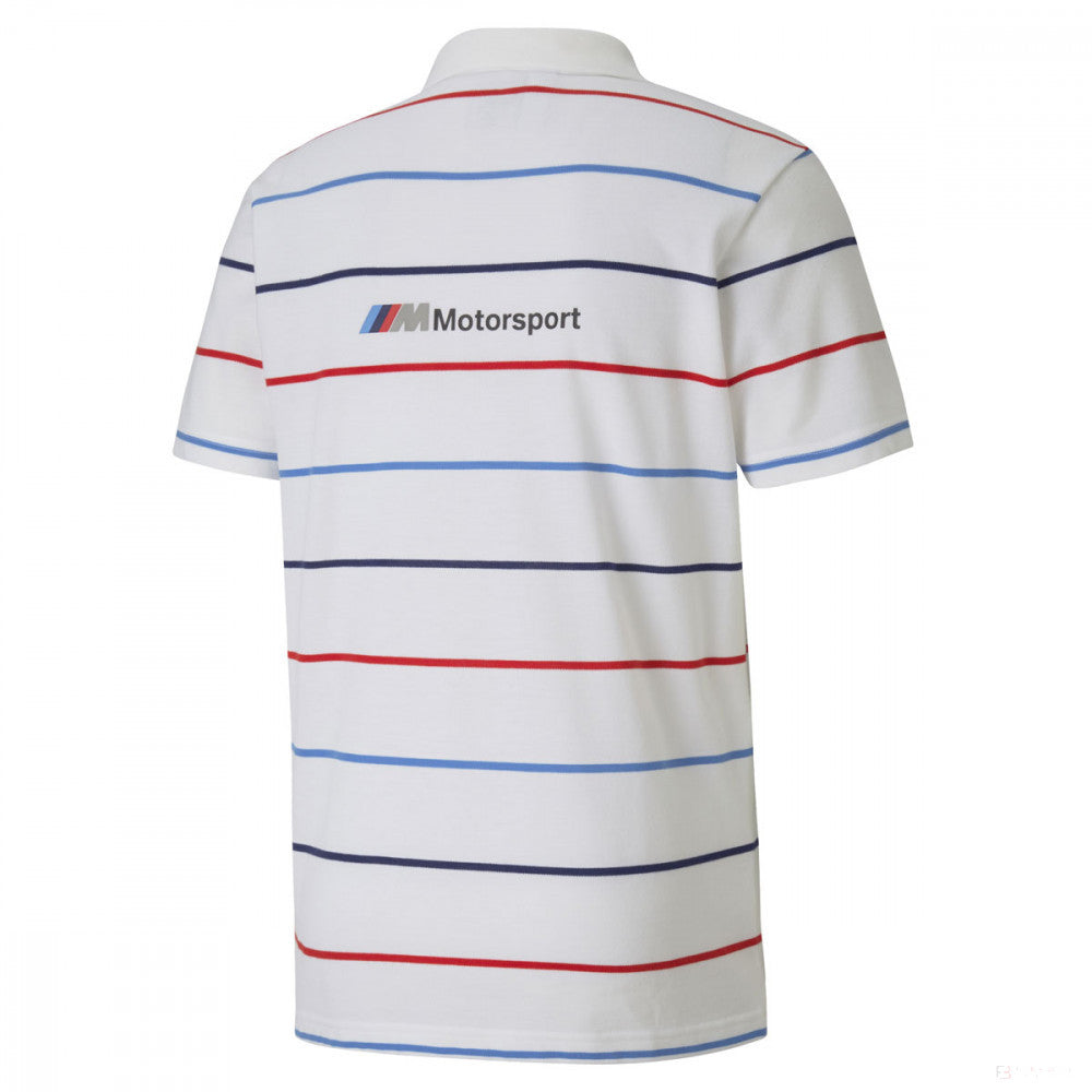 BMW T-shirt, Puma BMW MMS Striped Round Neck, White, 2020 - FansBRANDS®