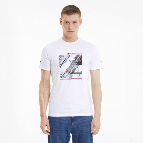 BMW T-shirt, Puma BMW MMS Graphic, White, 2021 - FansBRANDS®