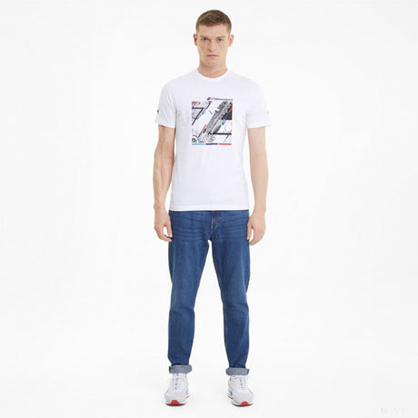 BMW T-shirt, Puma BMW MMS Graphic, White, 2021 - FansBRANDS®