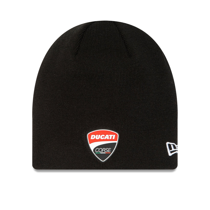 Ducati beanie, rubber logo, New Era, black
