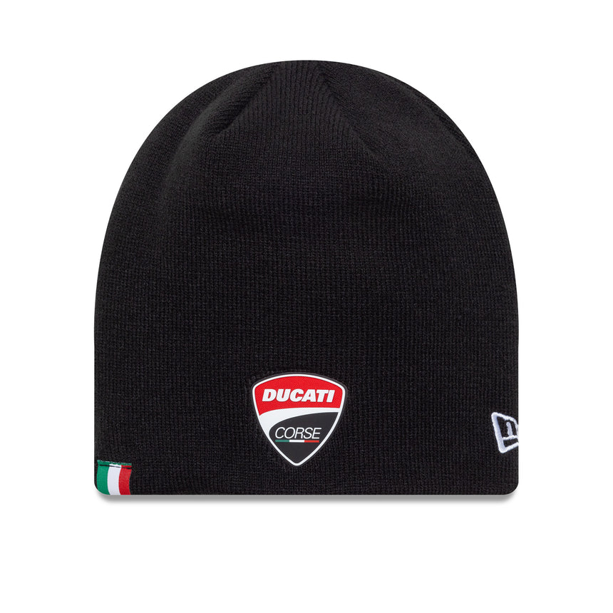 Ducati beanie, rubber logo, New Era, black