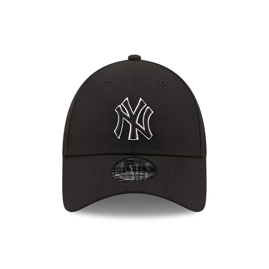 New York Yankees cap, New Era, 9FORTY, pop outline, black