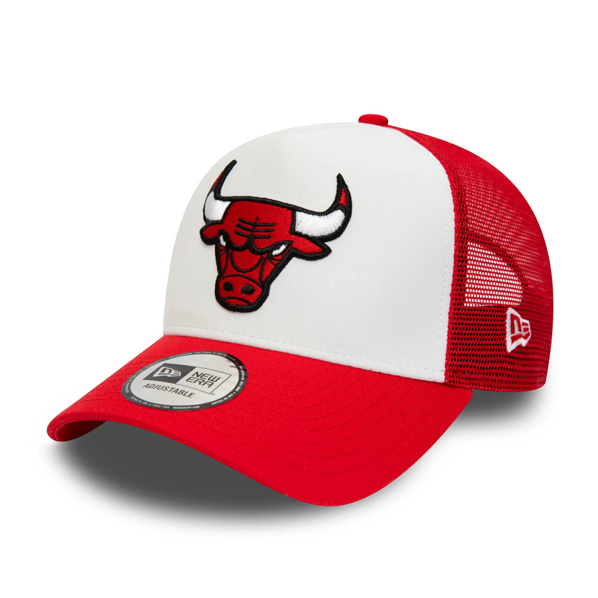 Chicago Bulls cap, New Era, trucker, white