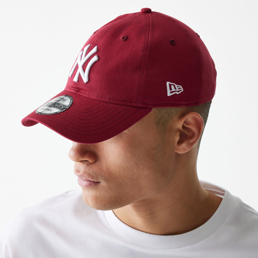 New York Yankees cap, New Era, 9TWENTY, essential, burgundy