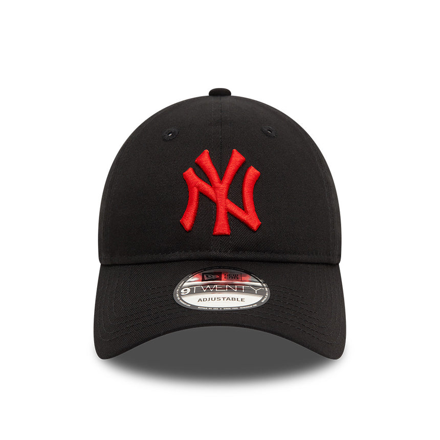 New York Yankees cap, red logo, New Era, 9TWENTY, essential, black