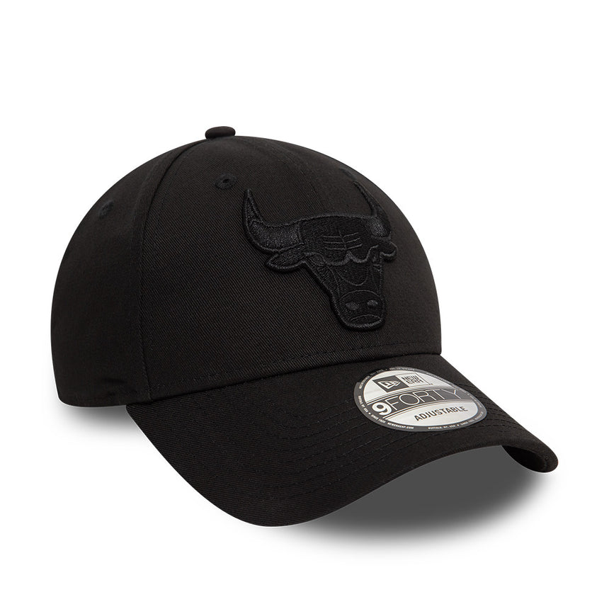 Chicago Bulls cap, New Era, 9FORTY, essential, full black