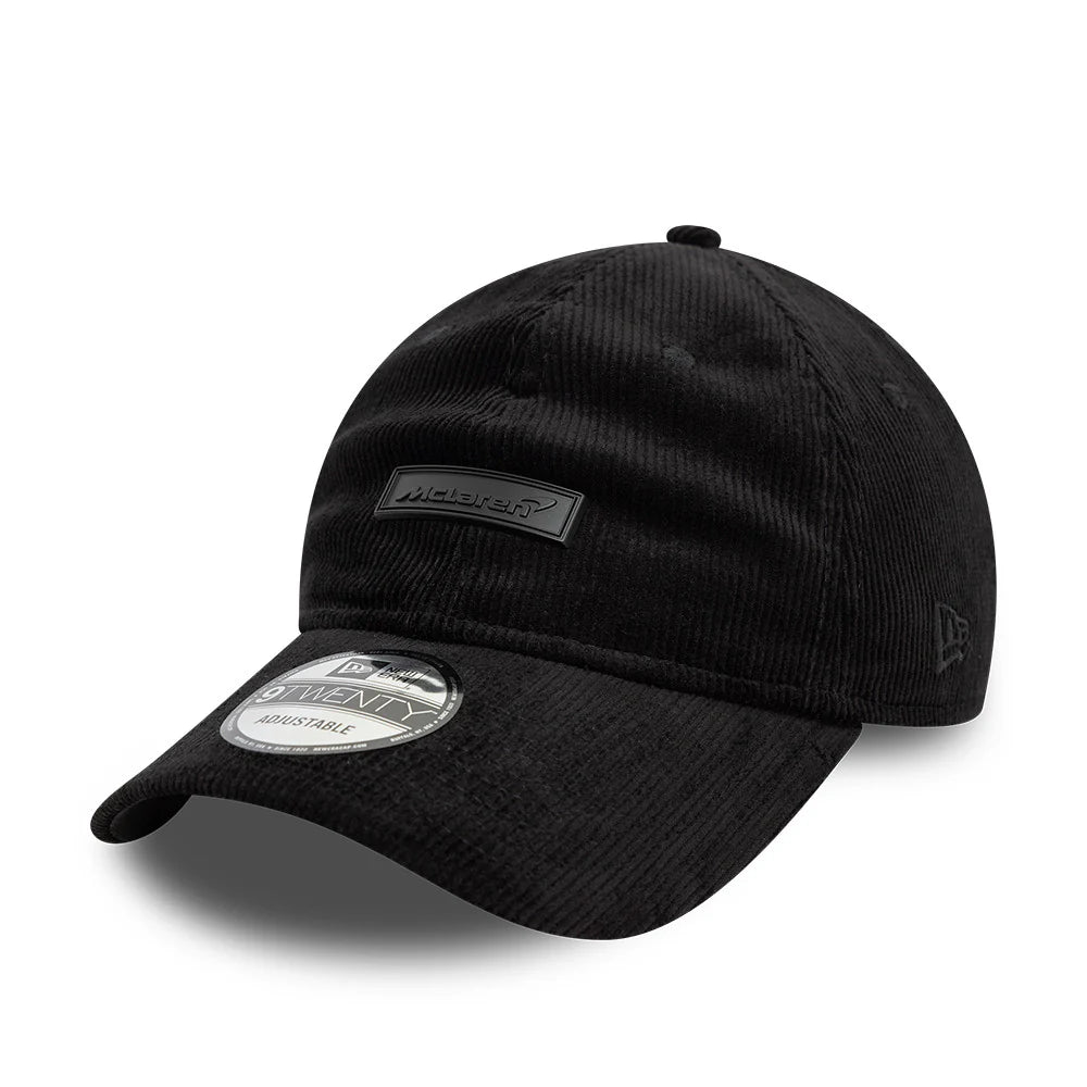 Gorra McLaren, New Era, de pana, negra