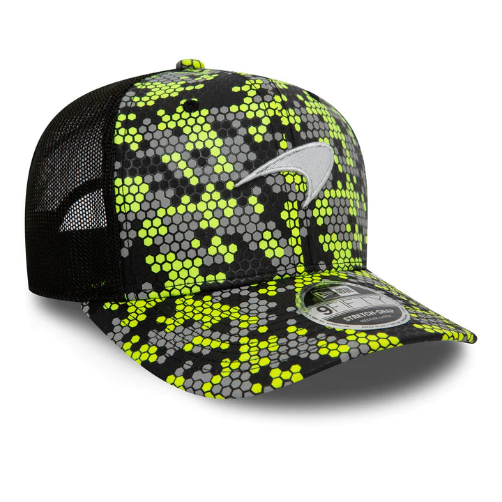 Gorra McLaren Trucker, New Era, Singapur, amarilla, 2024