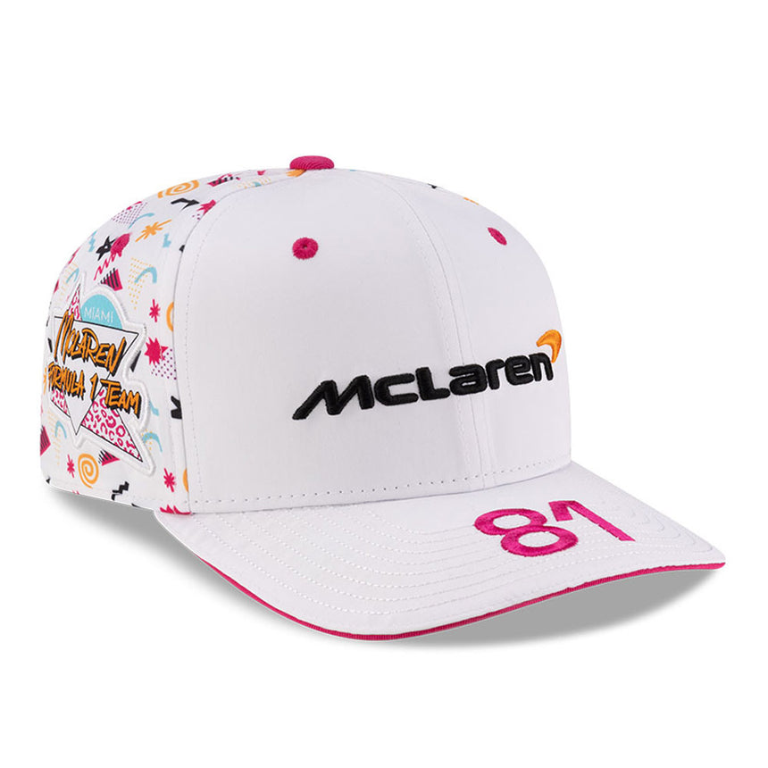 McLaren Baseball Cap, Miami, Oscar Piastri, New Era, 9SEVENTY SS, White 🔥