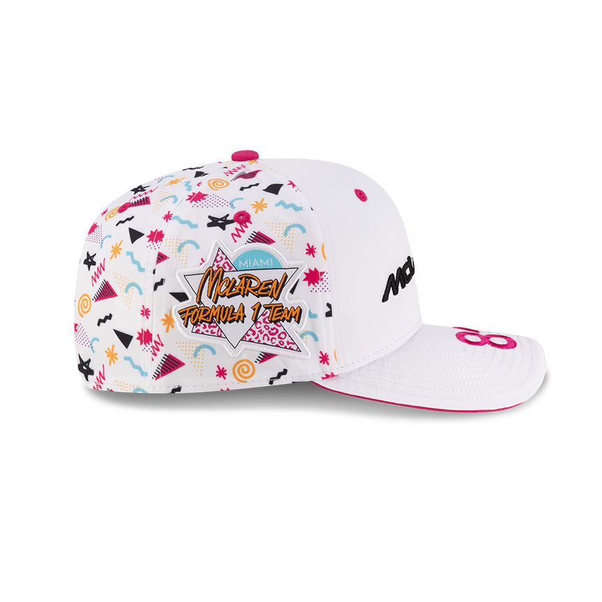 McLaren Baseball Cap, Miami, Oscar Piastri, New Era, 9SEVENTY SS, White 🔥