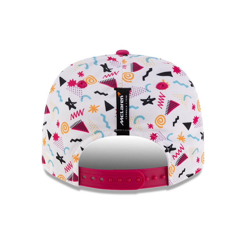 Gorra de béisbol McLaren, Miami, Lando Norris, New Era, 9SEVENTY SS, Blanca 🔥