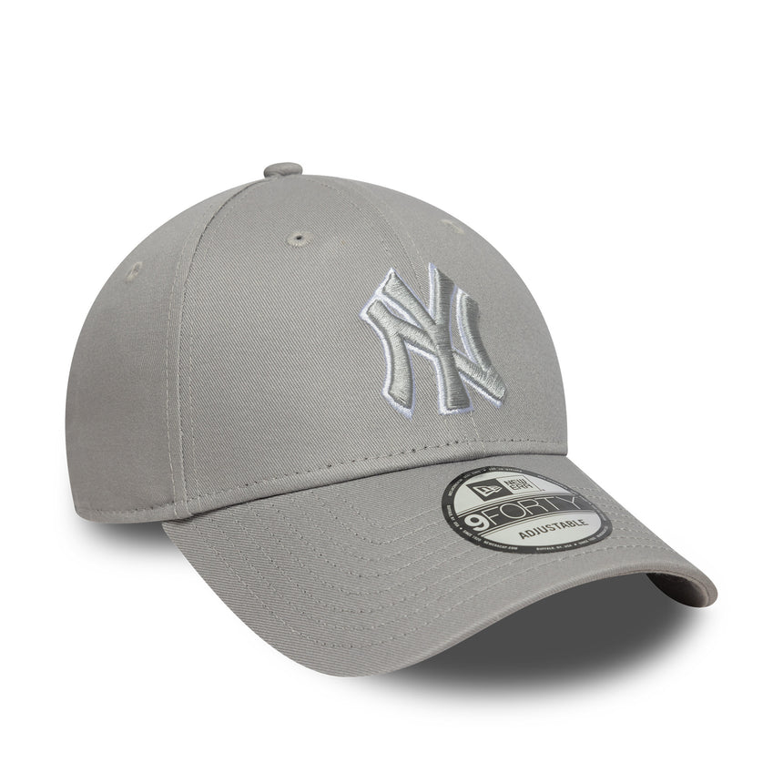 New York Yankees cap, New Era, 9FORTY, pop outline, grey