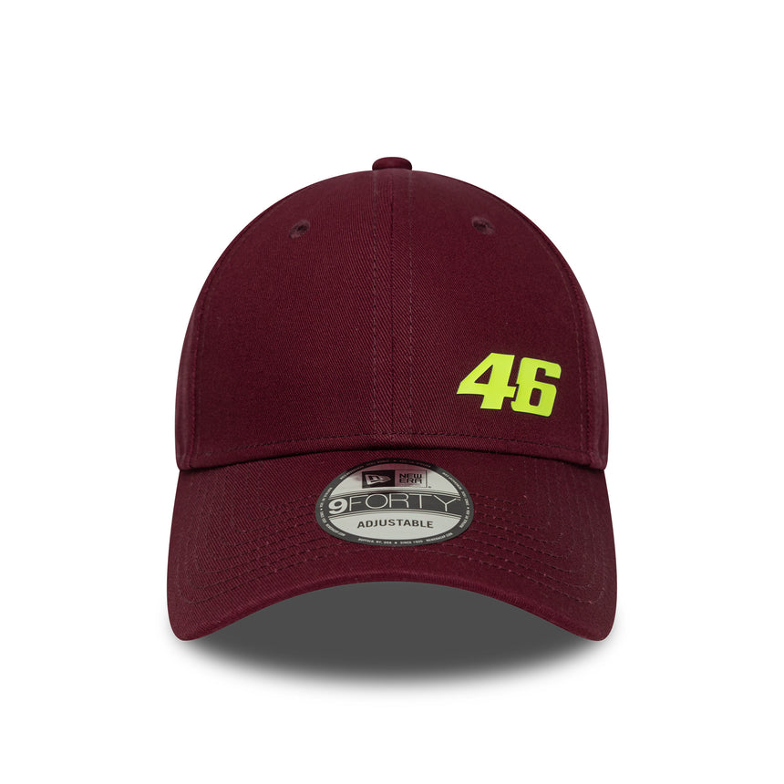 Valentio Rossi #46 cap, VR46, seasonal, New Era, 9FORTY, burgundy