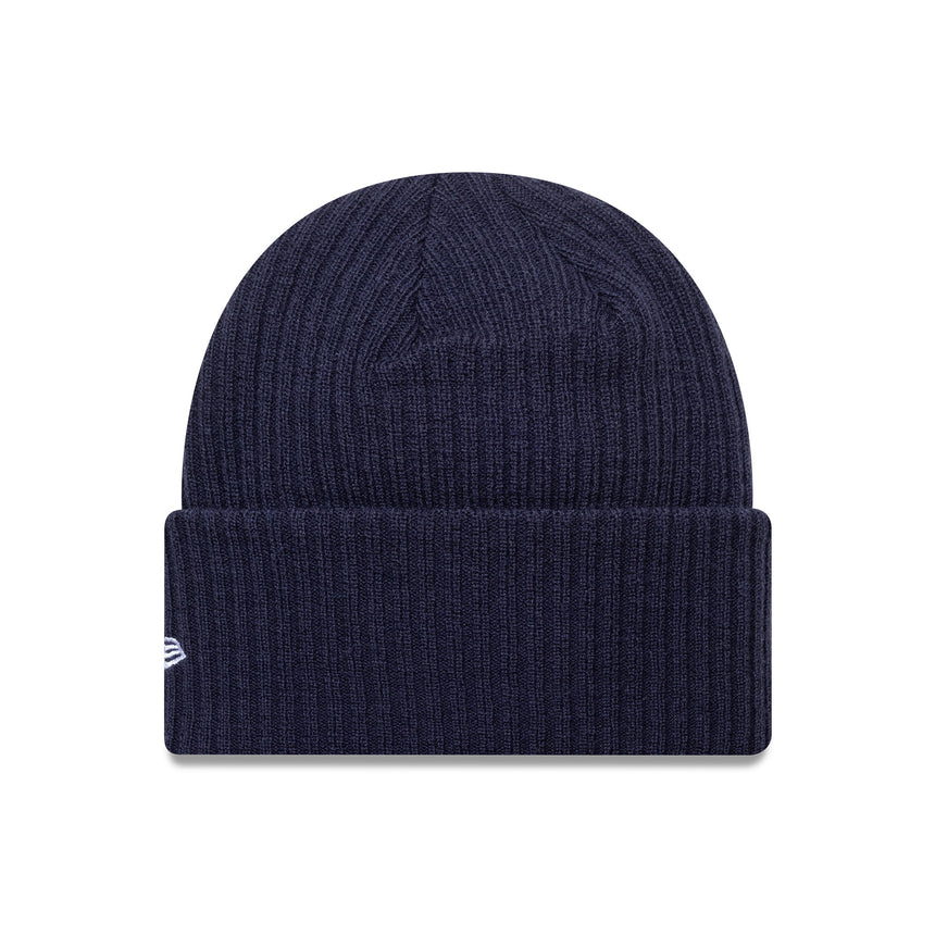 New York Yenkees beanie, wide cuff, New Era, blue