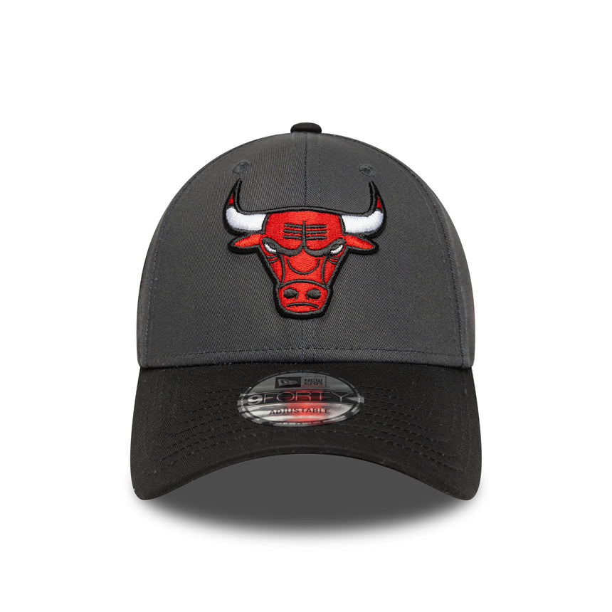 Chicago Bulls cap, SIDE PATCH, New Era, 9FORTY, grey, grey