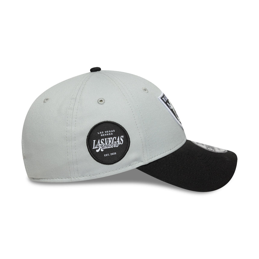 Las Vegas Raiders cap, dual-tone pin, New Era, 9FORTY, side-patch, black-white