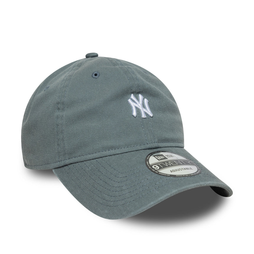 New York Yankees cap, washed mini logo, New Era, 9TWENTY, grey
