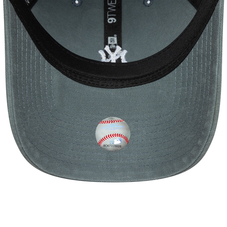 New York Yankees cap, washed mini logo, New Era, 9TWENTY, grey