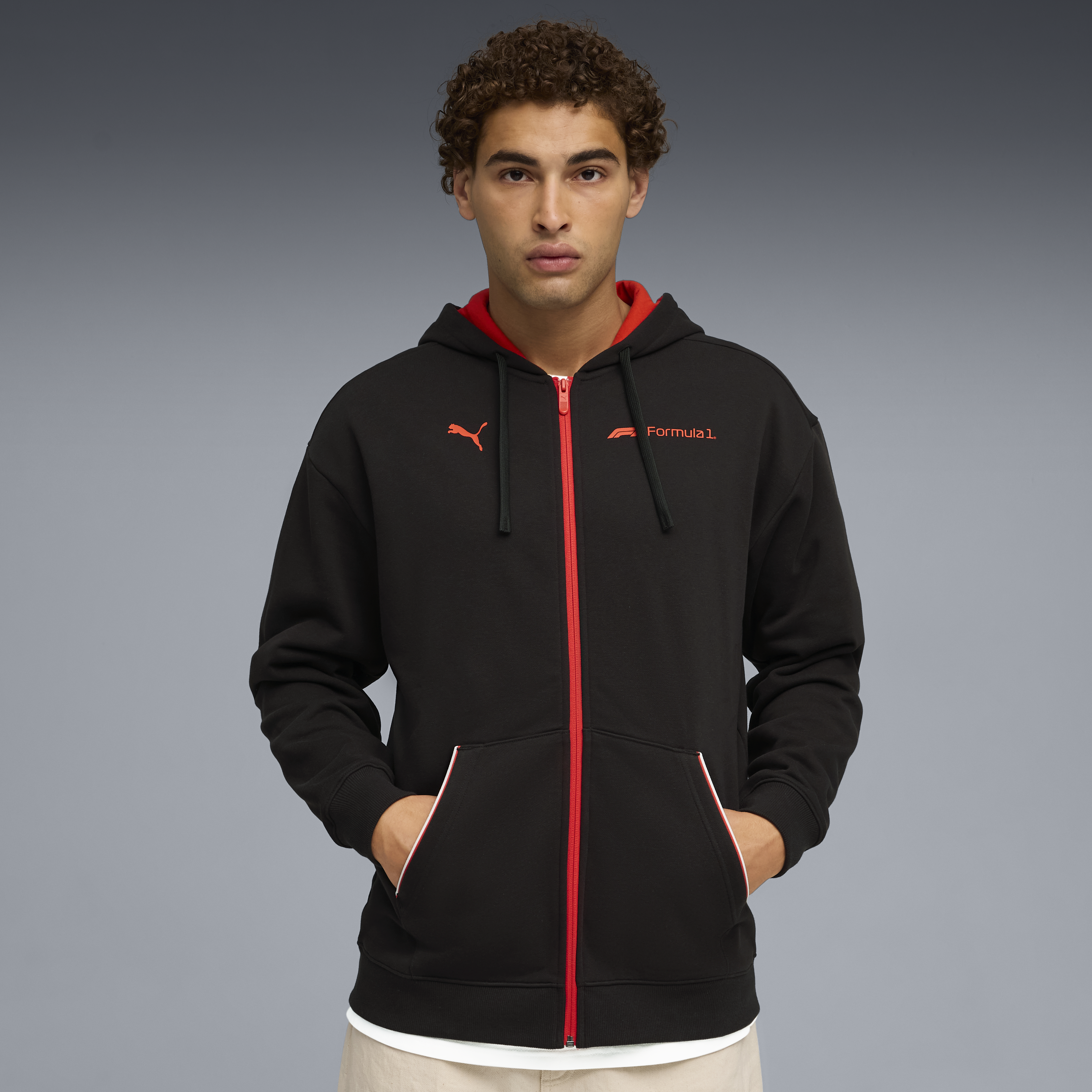 F1 hoodie, Puma, Essetial+, fullzip, black š„