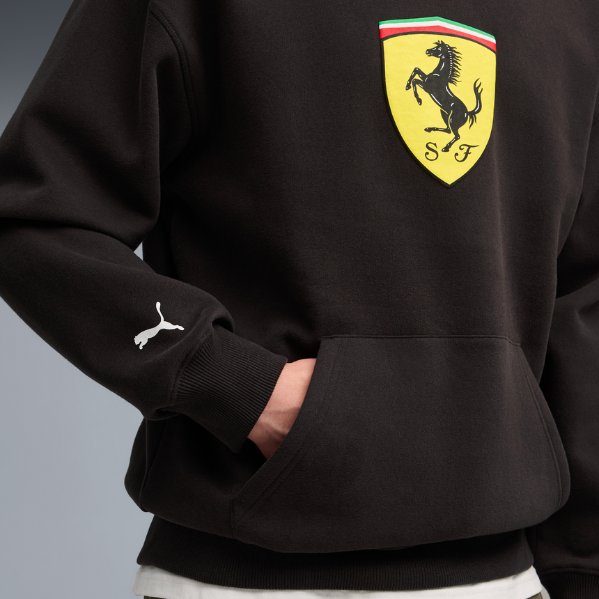 Ferrari hoodie, Puma, sportswear, shield logo, black š„