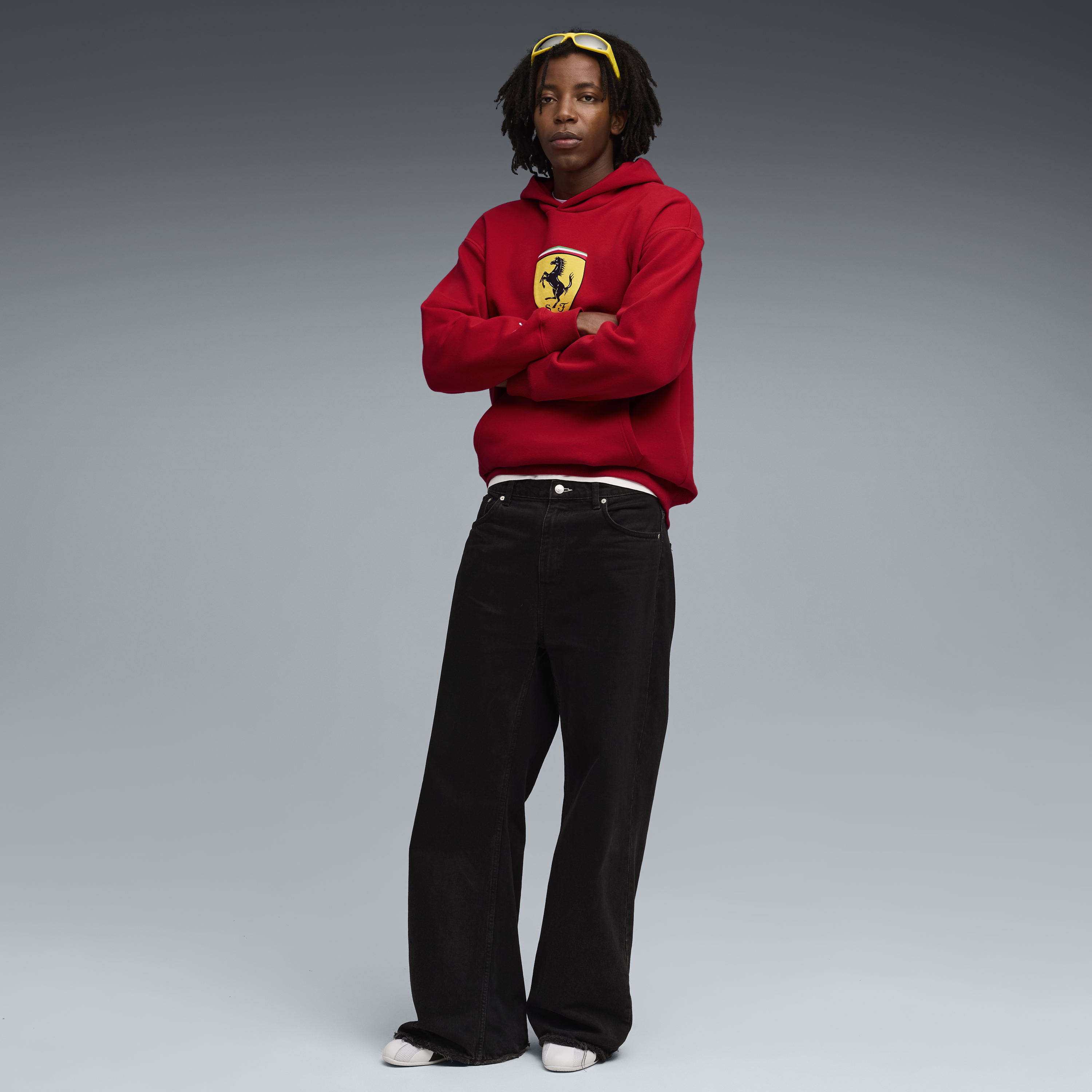 Ferrari hoodie, Puma, sportswear, shield logo, red š„