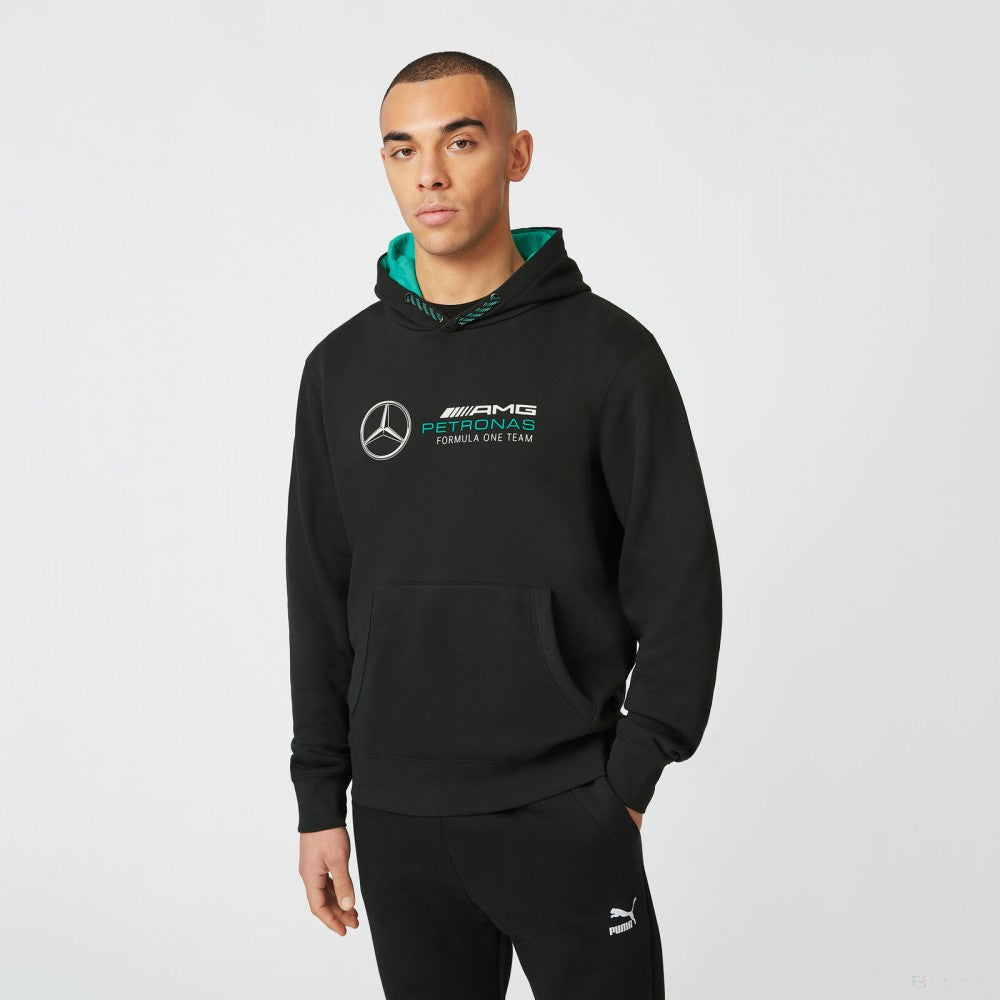 Mercedes Hooded Sweater, Team Logo, Black, 2022 - FansBRANDS®