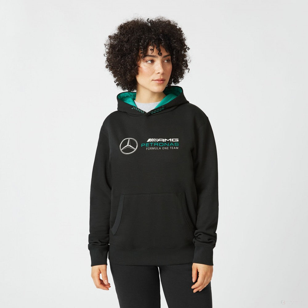 Mercedes Hooded Sweater, Team Logo, Black, 2022 - FansBRANDS®