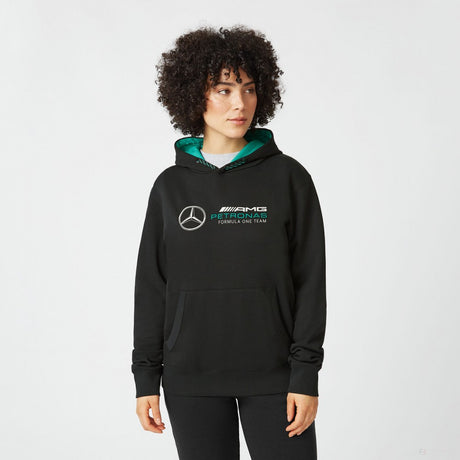Mercedes Hooded Sweater, Team Logo, Black, 2022 - FansBRANDS®