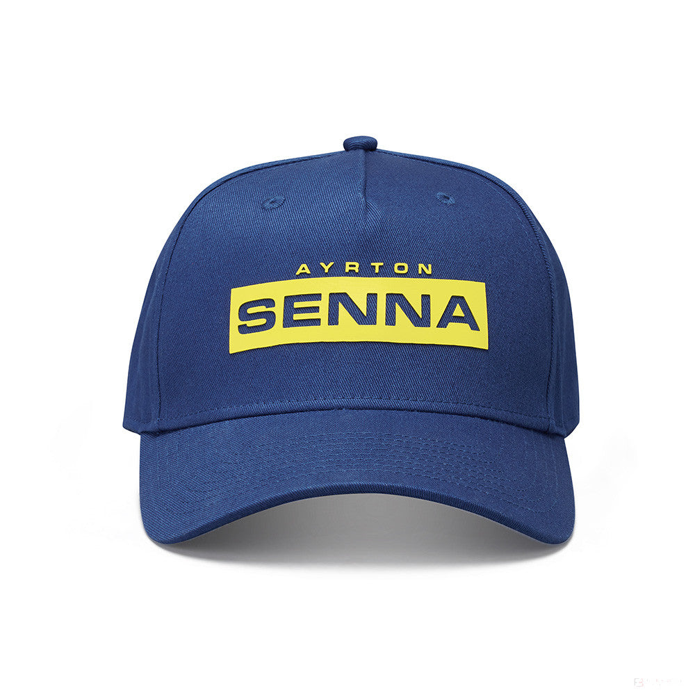 Ayrton Senna Baseball Cap, Logo, Blue, 2021 - FansBRANDS®