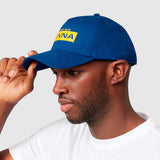 Ayrton Senna Baseball Cap, Logo, Blue, 2021 - FansBRANDS®
